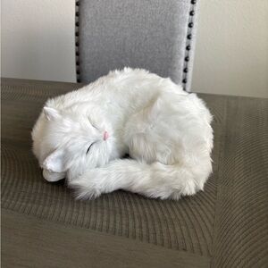 White and Pink Handmade Decorative Cat